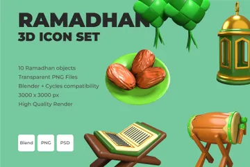 Ramadhan 3D Icon Pack