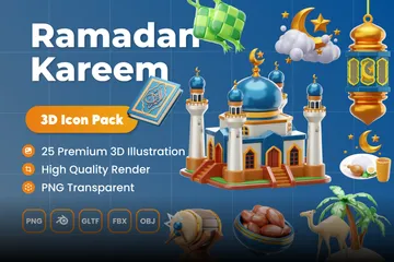 Ramadhan 3D Icon Pack