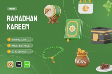 Ramadhan 3D Icon Pack