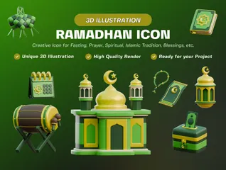 Ramadhan 3D Icon Pack