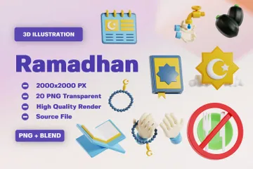 Ramadhan 3D Icon Pack