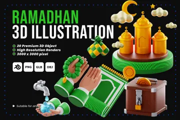 Ramadhan 3D Icon Pack