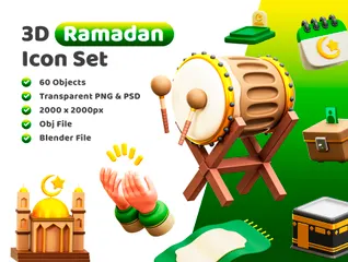 Ramadhan 3D Illustration Pack