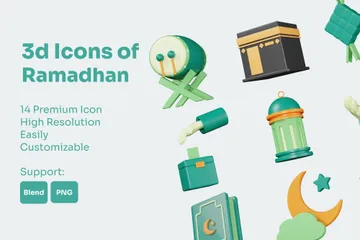 Ramadhan 3D Icon Pack