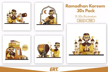 Ramadhan Kareem 3D Icon Pack