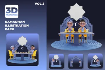Ramadan Band 2 3D Illustration Pack