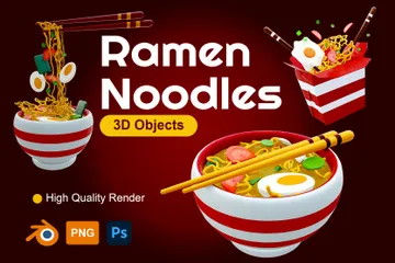 Ramen-Nudeln 3D Icon Pack