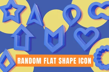 Random Line Shape 3D Icon Pack