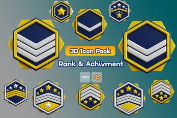 Rank & Achivment 3D Icon Pack