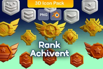 Rank And Achivent 3D Icon Pack