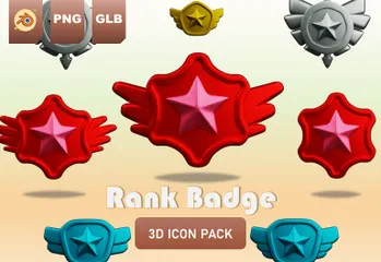 Rank And Badge 3D Icon Pack