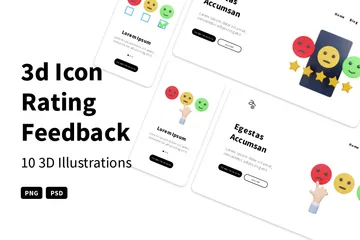 Rating Feedback 3D Illustration Pack