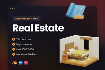 Real Estate 3D Icon Pack