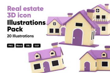 Real Estate 3D Icon Pack