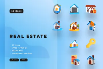 Real Estate 3D Icon Pack