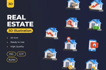 Real Estate 3D Icon Pack