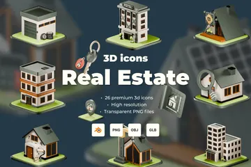 Real Estate 3D Icon Pack