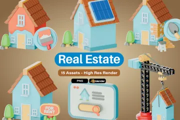 Real Estate 3D Icon Pack