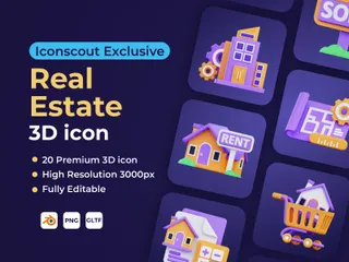 Real Estate 3D Icon Pack