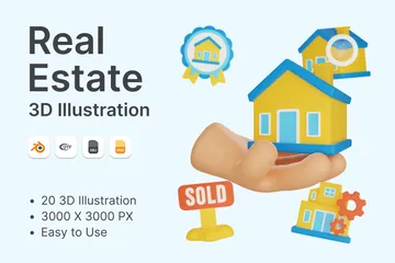 Real Estate 3D Icon Pack