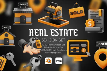 Real Estate 3D Icon Pack