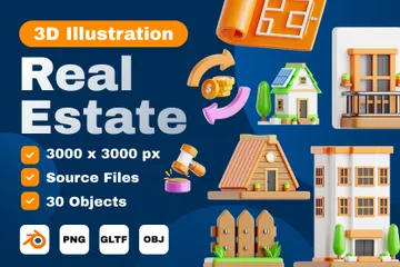 Real Estate 3D Icon Pack