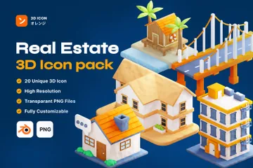 Real Estate 3D Icon Pack