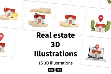 Real Estate 3D Icon Pack