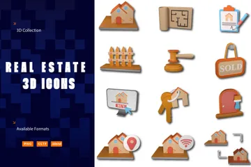 Real Estate 3D Icon Pack