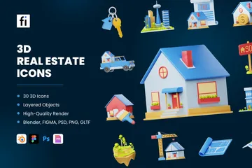 Real Estate 3D Icon Pack