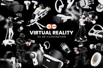 Realidad virtual Paquete de Icon 3D
