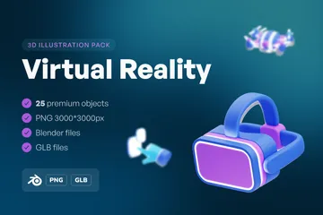 Realidade virtual Pacote de Icon 3D