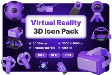 Realidade virtual Pacote de Icon 3D