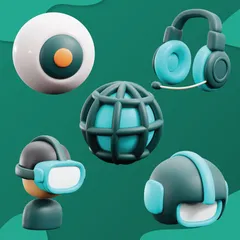 Réalité virtuelle Pack 3D Icon