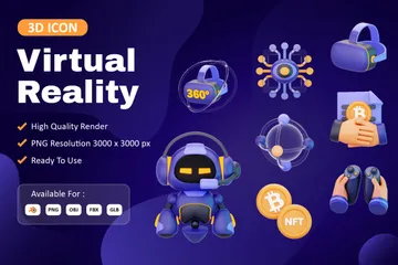 Réalité virtuelle Pack 3D Icon
