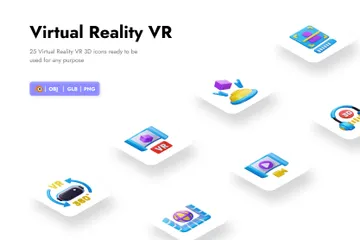 Réalité Virtuelle VR Pack 3D Icon