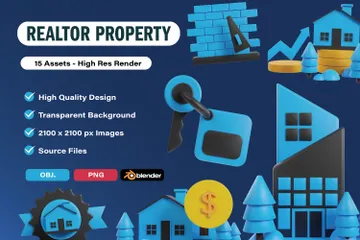 Realtor Property 3D Icon Pack