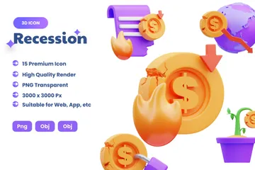 Recesión Paquete de Icon 3D