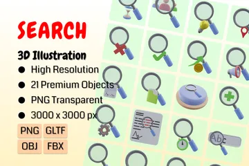 Recherche Pack 3D Icon