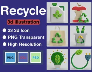 Reciclar Paquete de Icon 3D