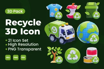 Reciclar Pacote de Icon 3D