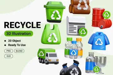 Reciclar Pacote de Icon 3D