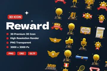 Recompensa Pacote de Icon 3D