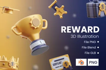 Recompensa Pacote de Icon 3D