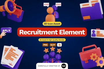 Recruitment 3D Icon Pack