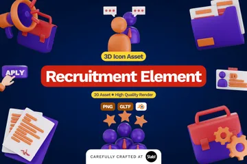 Recrutement Pack 3D Icon