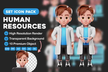 Recursos humanos Paquete de Icon 3D