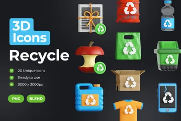 Recycler 3D Icon Pack