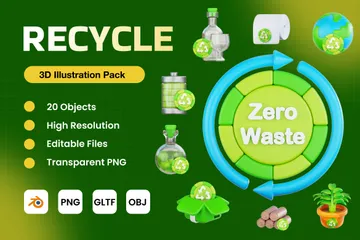 Recycler Pack 3D Icon