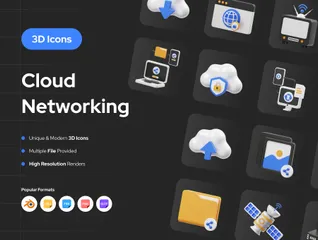 Redes en la nube Paquete de Icon 3D